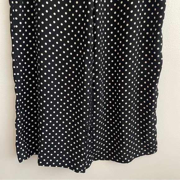 Zara polka dot wide leg pants high rise trousers crop artsy teacher fun small S - Picture 6 of 13